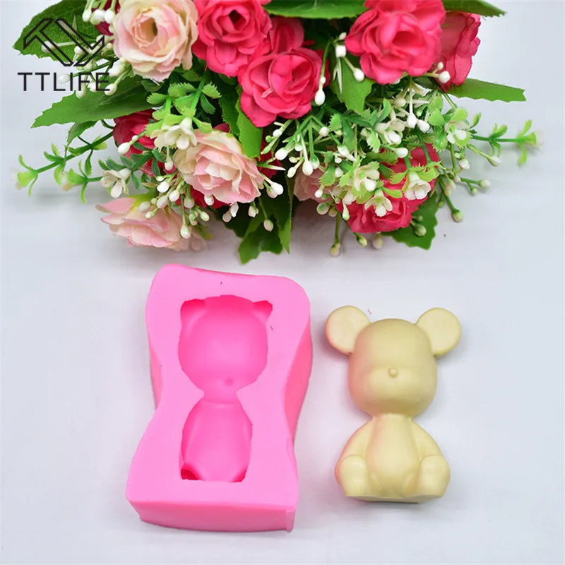 TTLIFE насильственного силиконовая форма Медведь Fondant (сахарная) Торт Инструменты