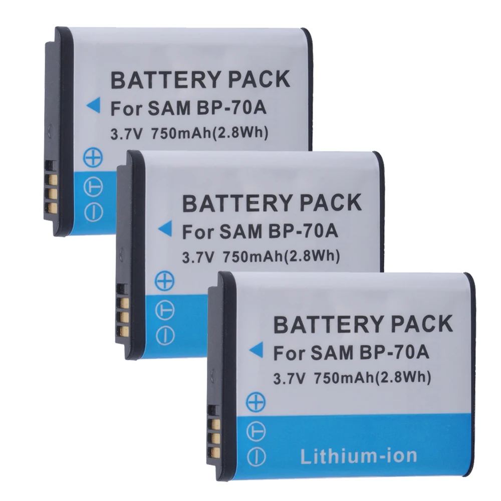Batmax 3 шт. BP 70A BP70A батарея для Samsung ST95 ST100 ST6500 SL50 SL600 TL205 WB30F WB35F DV150F ES65 ES67 MV800 PL80|Цифровые