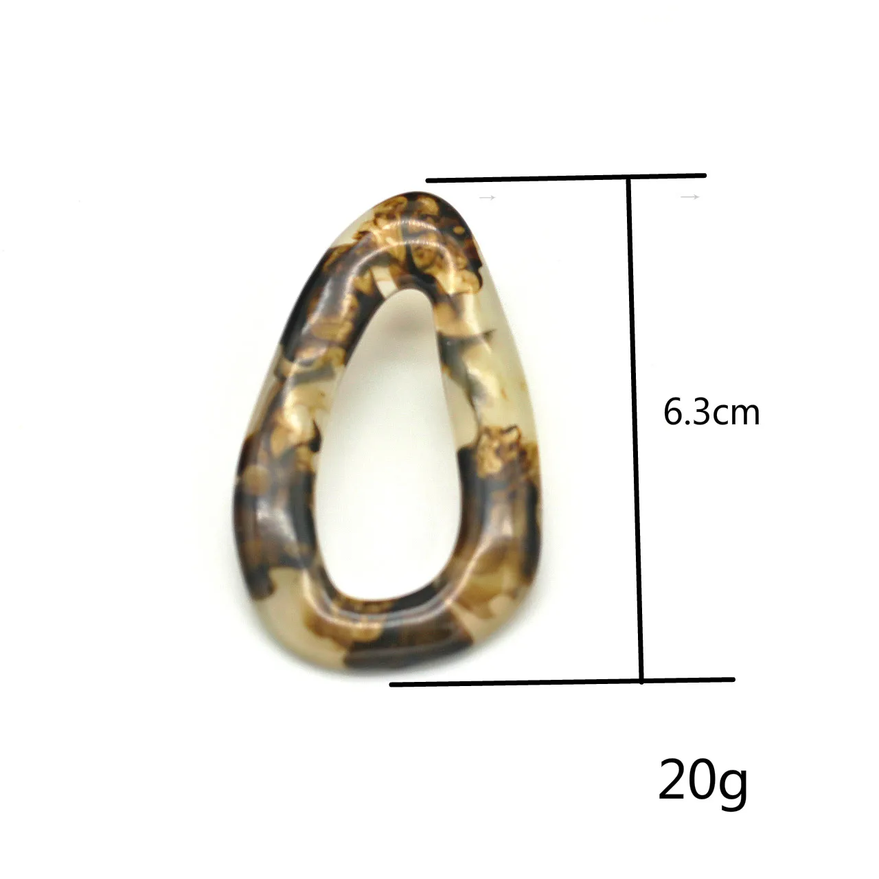 Богемные прозрачные узоры из смолы крупные геометрические овальные большие