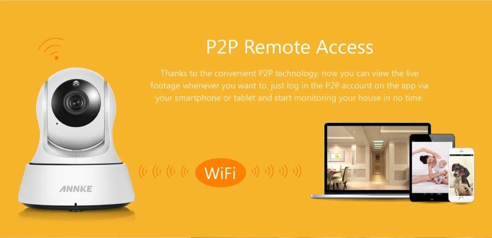 ANNKE 720 P беспроводной безопасности IP камера pt IR-Cut ночное видение аудио запись