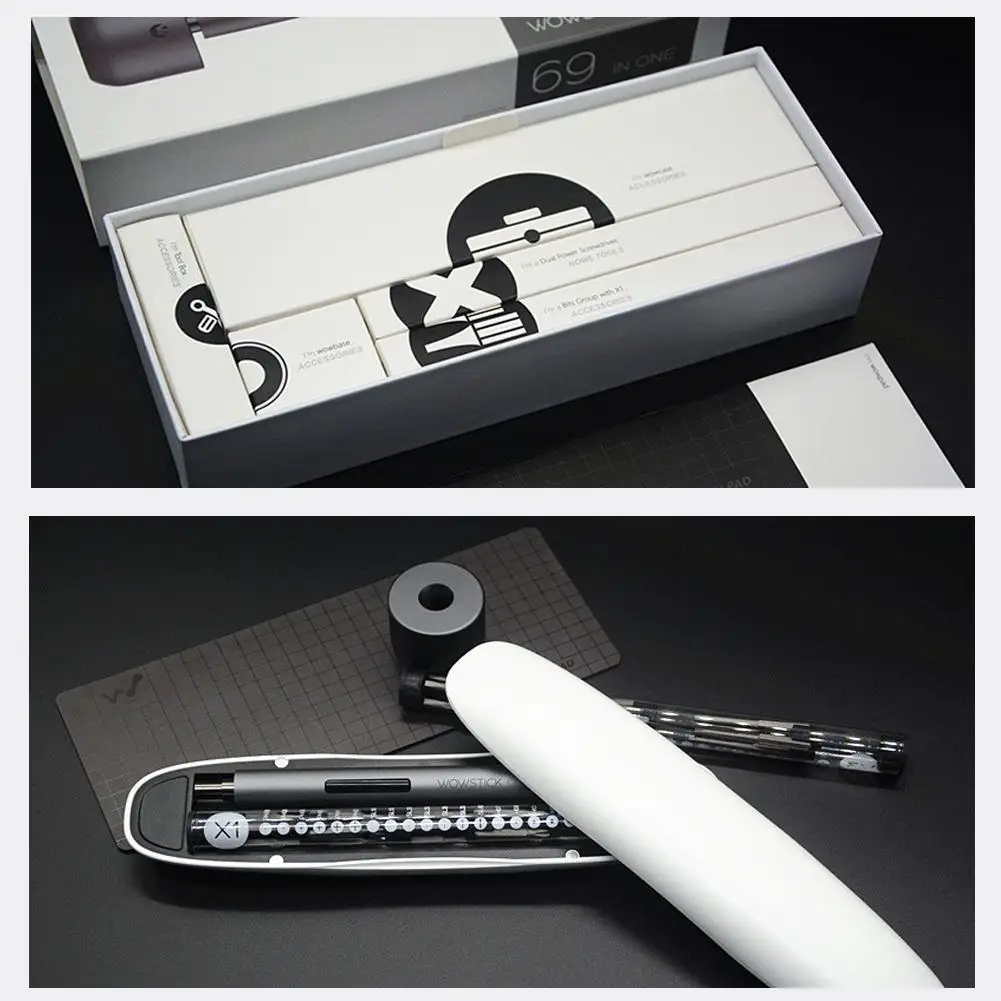 Электрическая мини отвертка 1F Pro аккумуляторный шуруповерт со светодиодной