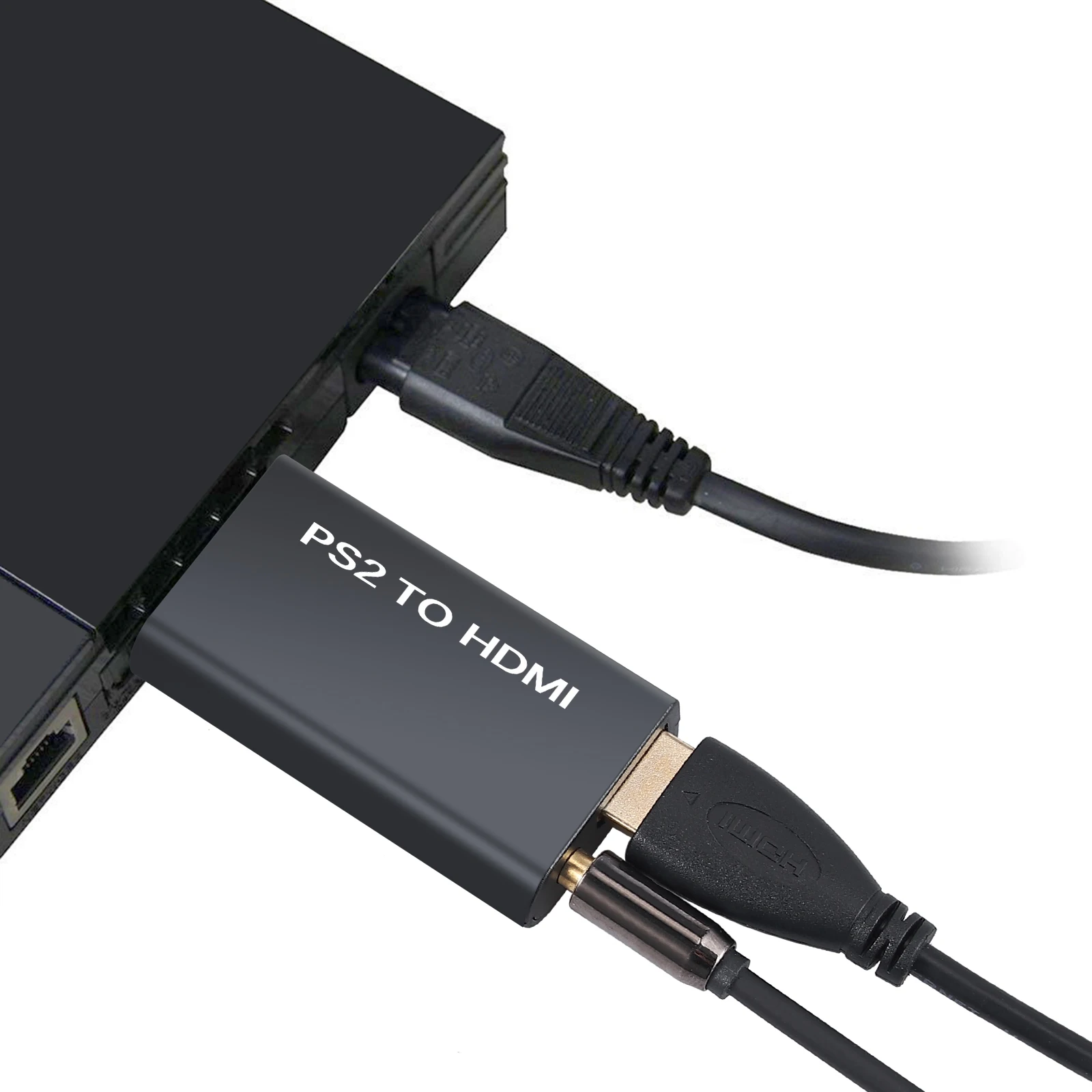 ESYNiC для sony Playstation 2 PS2 в HDMI конвертер с 3 5 мм аудио разъем наушников HDTV монитор видео