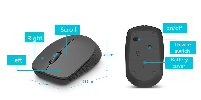 Новая многофункциональная Бесшумная Беспроводная мышь Rapoo с 1300 dpi Bluetooth 3,0/4,0 RF 2,4 GHz для компьютера, ноутбука, телевизора
