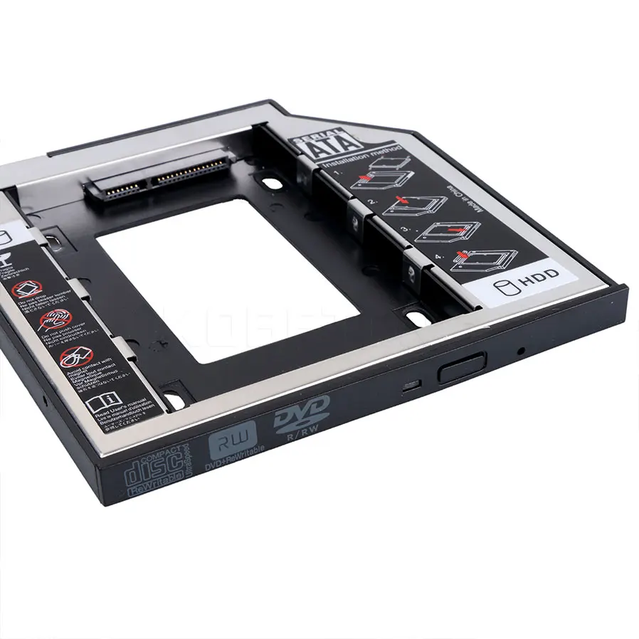 Универсальный жесткий диск kebidu 2 5 2nd 9 мм Ssd Hd SATA HDD Caddy Adapter Drive Bay 3 0 "чехол для SSD |