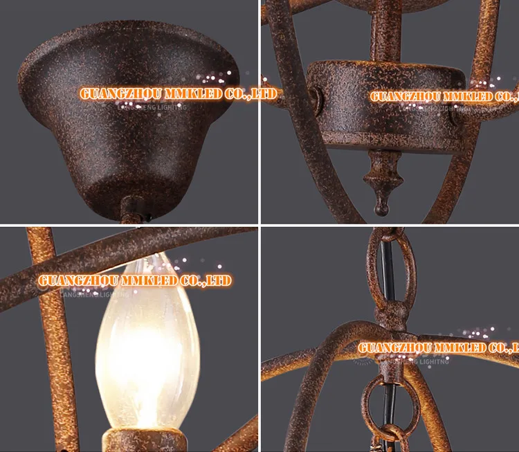 Лофт скандинавский Американский Ретро шаровая железная свеча люстра птичья