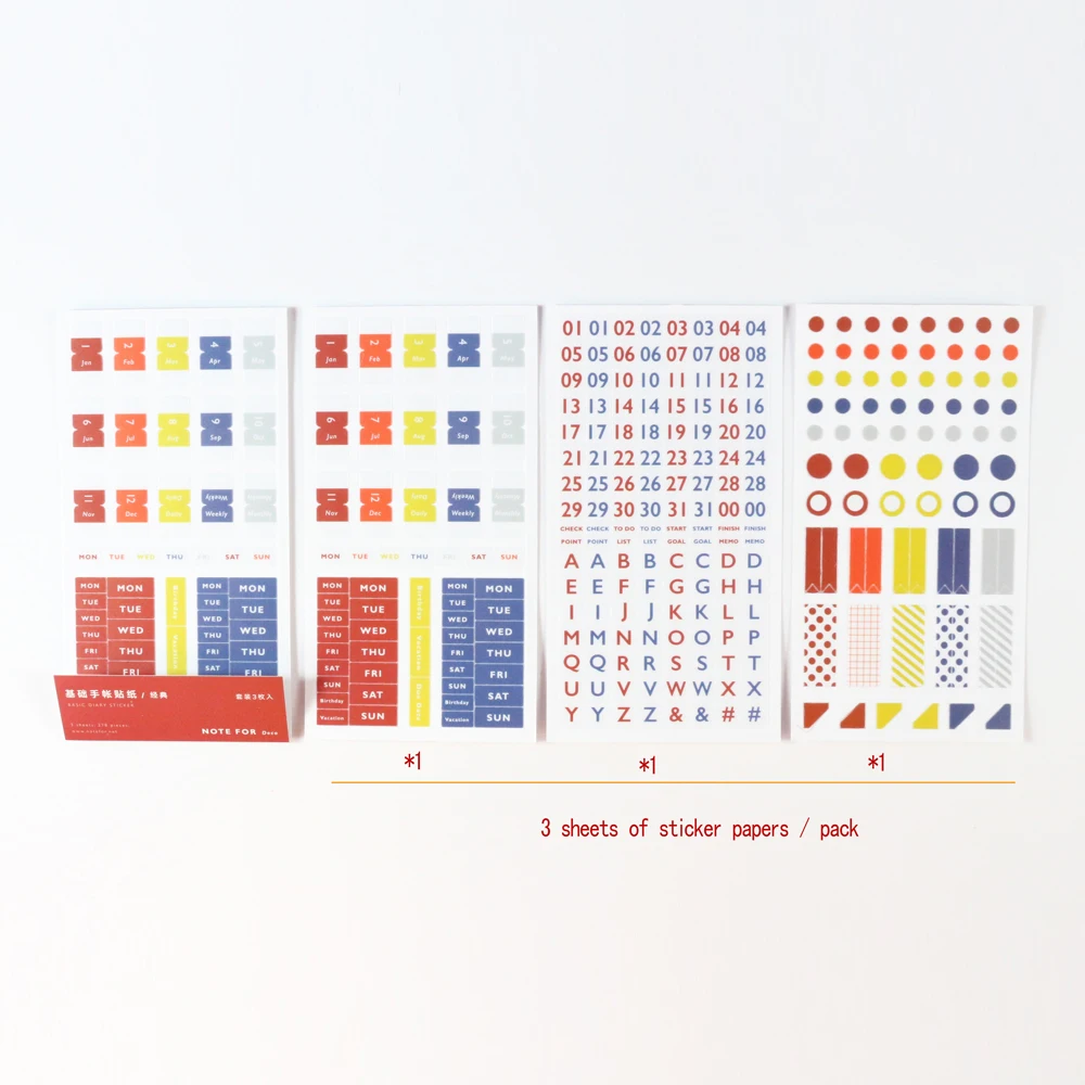 Domikee cute office school planner notebook index sticky label sticker аксессуары канцелярские принадлежности 3
