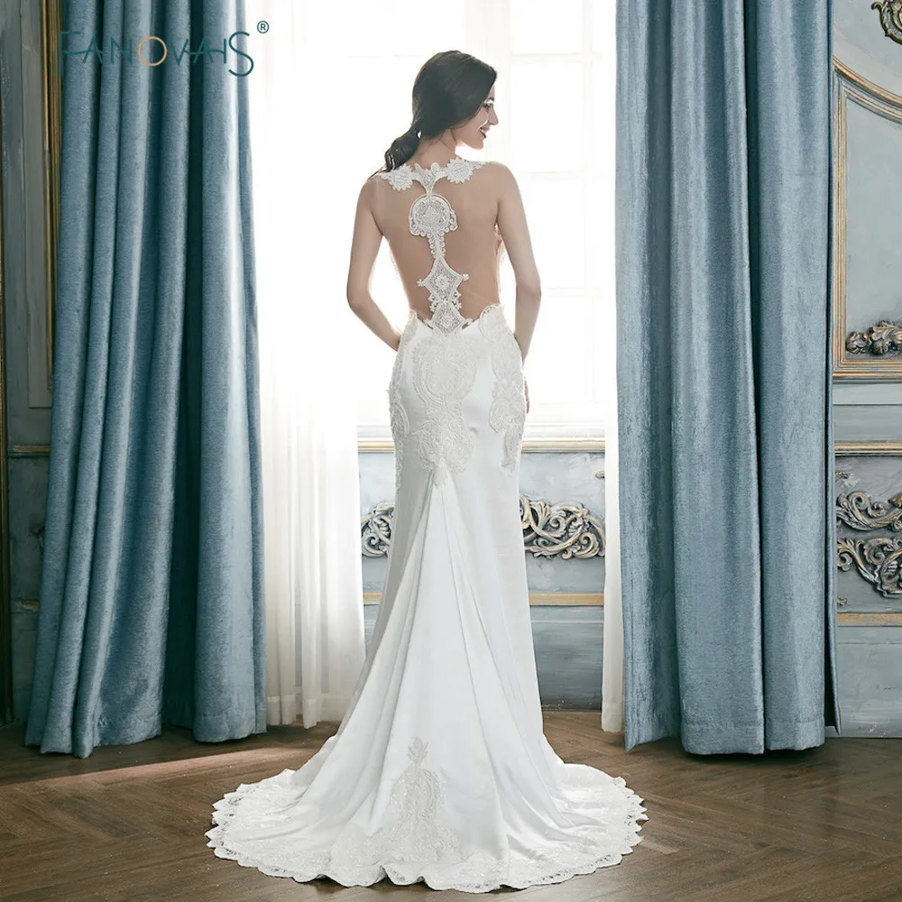 

Gorgeous Mermaid Wedding Dresses 2019 Sweetheart Ivory Wedding Gown Luxury Lace Beaded Wedding party Dress Vestido de Novia WN1