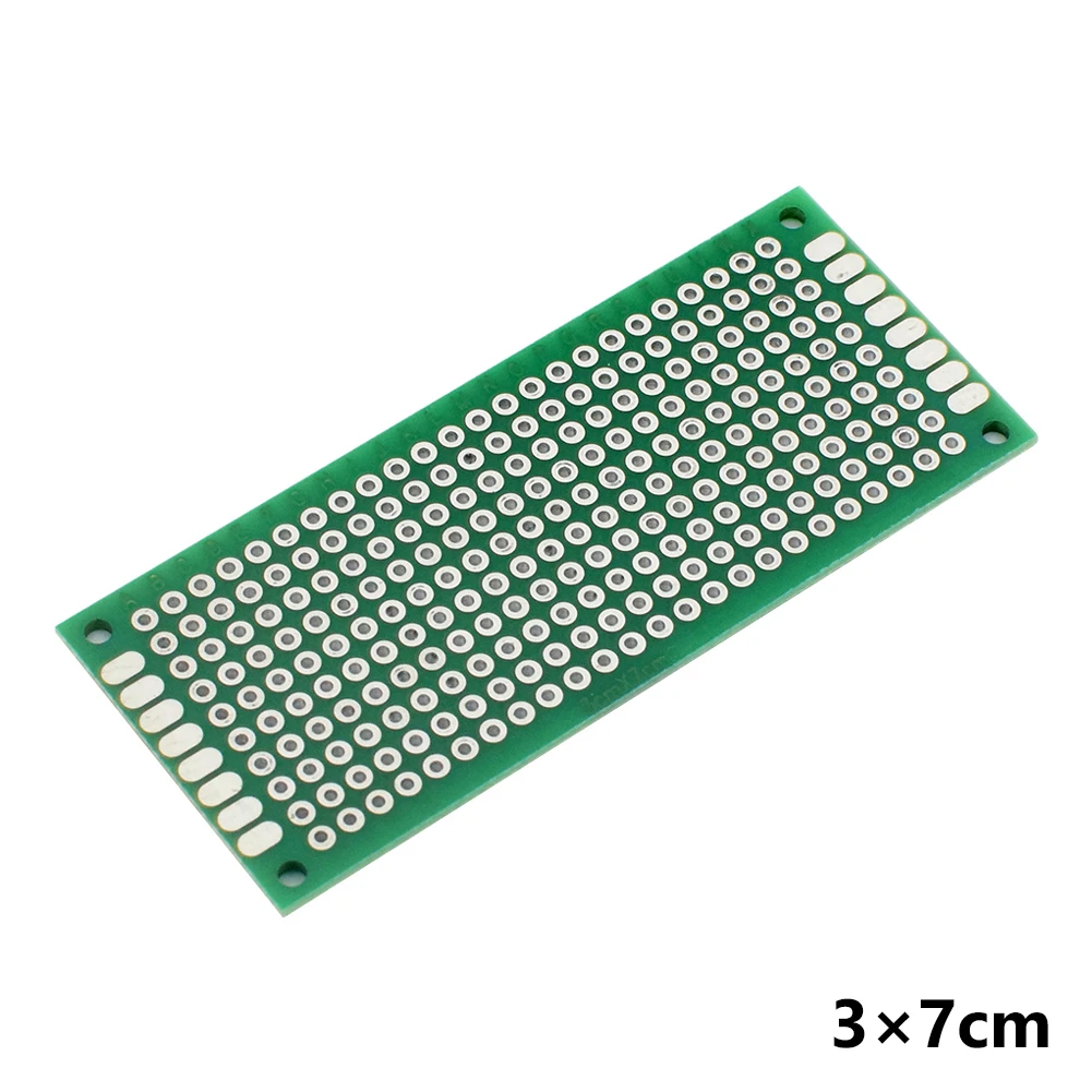 10 шт. прочный двухсторонний Pcb Универсальный макет печатная плата полоса прототип для электронных Arduino DIY проектов - Цвет: 3x7cm 10pcs
