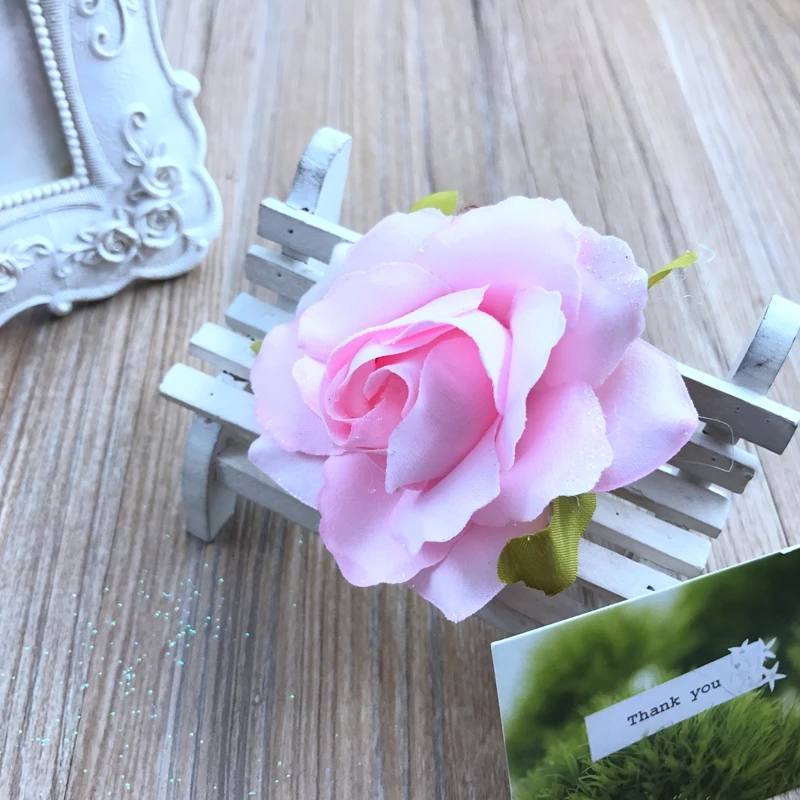 1 шт. Бесплатная доставка имитация розы корсаж horquilla DIY zapatos de la flor flores украшения из