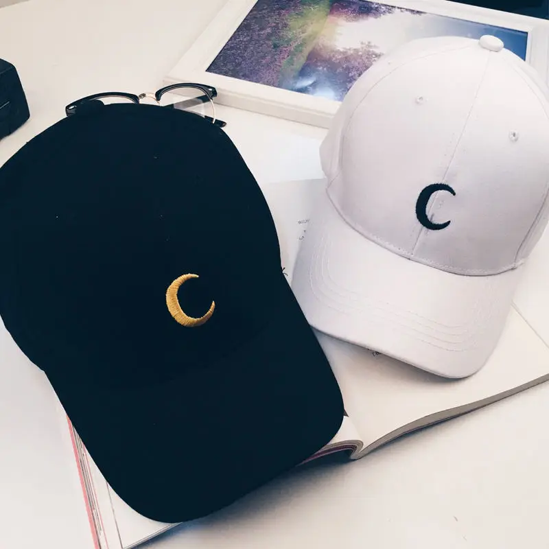 Мужская и Женская бейсбольная Кепка с вышивкой Луна кепка в стиле хип хоп