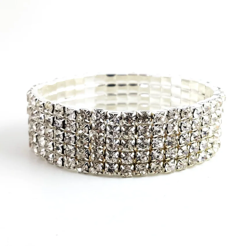LUFANG Multi Layer Shiny Elastic Rhinestone Bracelet For Women 2019 New Wedding Party Charm Fashion Jewelry Accessories Gifts | Украшения и