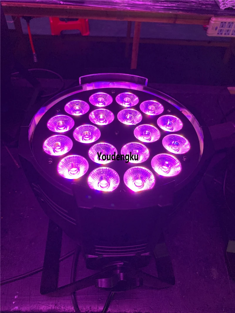 6 шт. Чехол 18x18 Вт в 1 rgbwauv par led 64 stage светильник dmx прожектор с мультичипом rgbwa