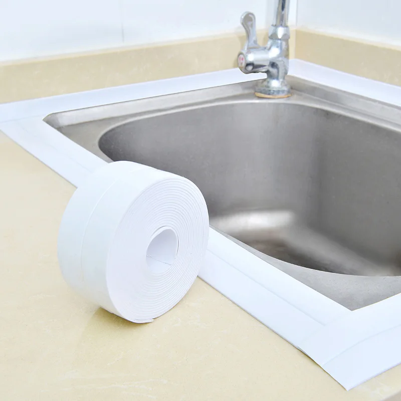 Уплотнительная лента для ванной белая самоклеящаяся Водонепроницаемая