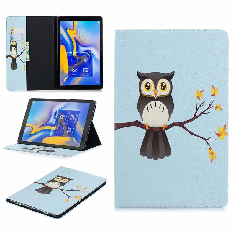 Флип-чехол с изображением совы медведя для samsung Galaxy Tab A A2 10," T590 T595 T597 SM-T595, умный чехол, чехол для планшета, спящий режим, подставка - Цвет: 15