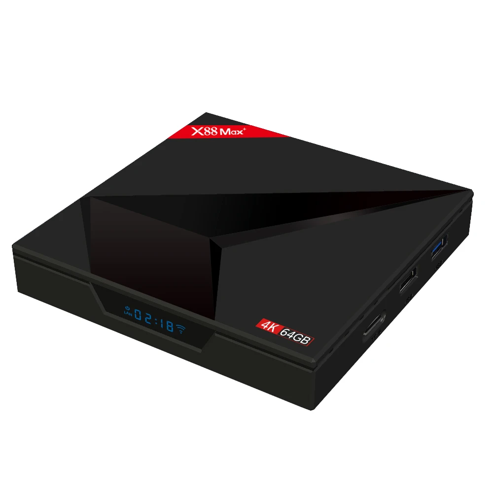 Фото ТВ-приставка X88 MAX +, 4 + 64 ГБ, Bluetooth, Android 9,0, умный сетевой медиаплеер K18.0 №4