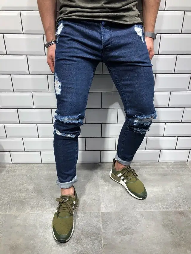 Джинсовые брюки для мужчин Slim Jens Hombre Jens Ho мужские s Calsa мужские джинсы джинсовые мужские s измельченные джинсовые брюки синие джинсы мужские