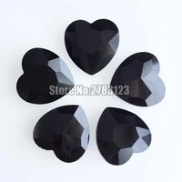 free shipping aaa glass crystal black heart shape pointback rhinestones use for diyclothing accessories swhp202