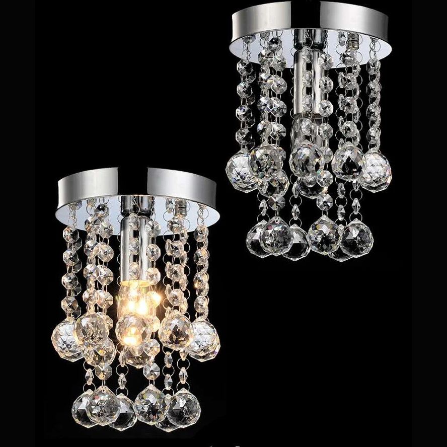 Современное освещение люстры Подвески блеск круглая люстра с кристаллами лампа