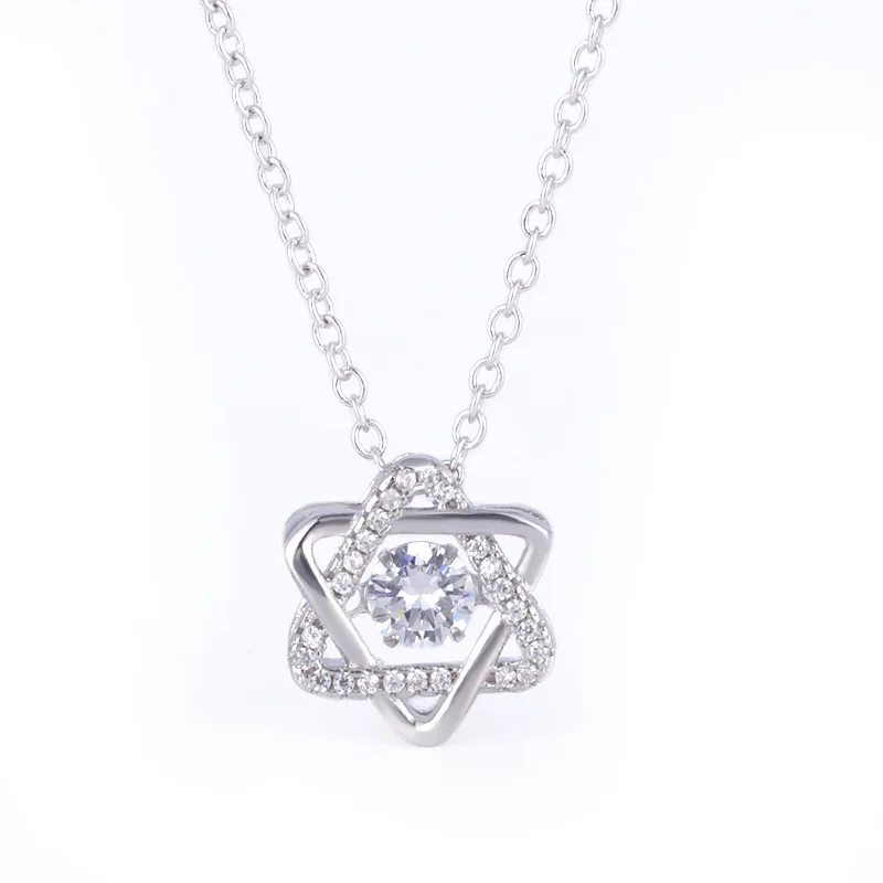 Boho 925 пробы Серебряное ожерелье Давида звезды для женщин массивные ювелирные изделия колье ожерелье