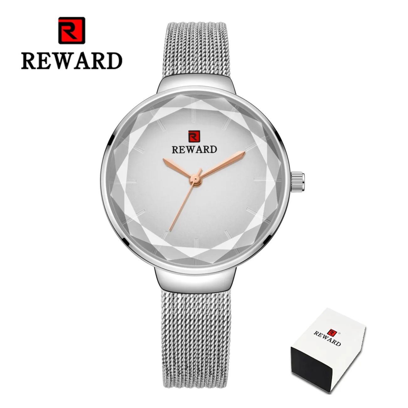 Reloj Mujer женские наручные часы Роскошные из нержавеющей стали с сетчатым ремешком женские часы-браслет женские часы Relogio Feminino Montre Femme - Цвет: Серебристый