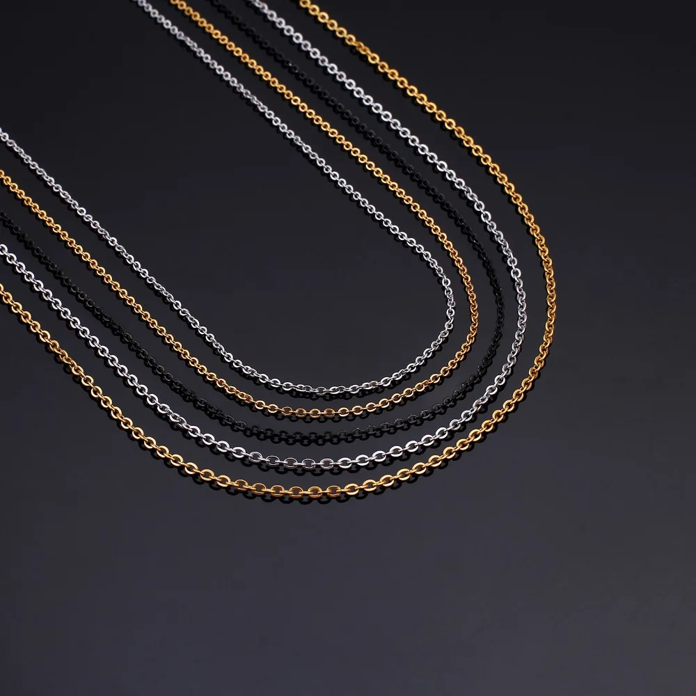 Женские мини цепи из нержавеющей стали черные/золотистые цепочки с подвеской 1 7/2