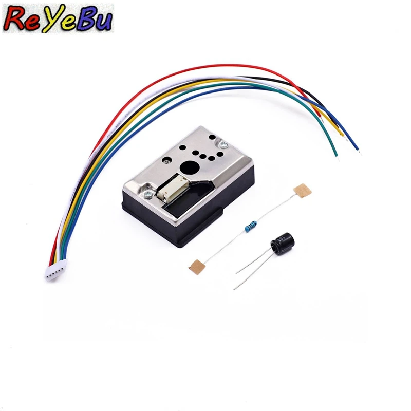 1Pce GP2Y1014AU0F компактный оптический датчик пыли, совместимый с GP2Y1010AU0F GP2Y1010AUOF датчик дыма частиц PM2.5 с кабелем