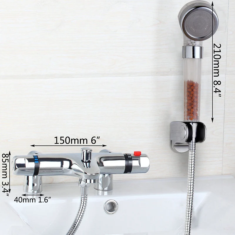 Bathtub Shower 3 JIENI хром латунь бортике термостатический смеситель с краном набор душевой кран настенный душевой кран - Цвет: Bathtub Shower 3