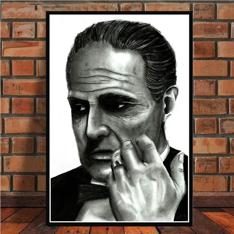 0015 The Godfather Movie Marlon Brando Al Pacino плакат настенный художественный Рисунок плакаты и принты холст живопись для комнаты домашний декор - Цвет: 0015