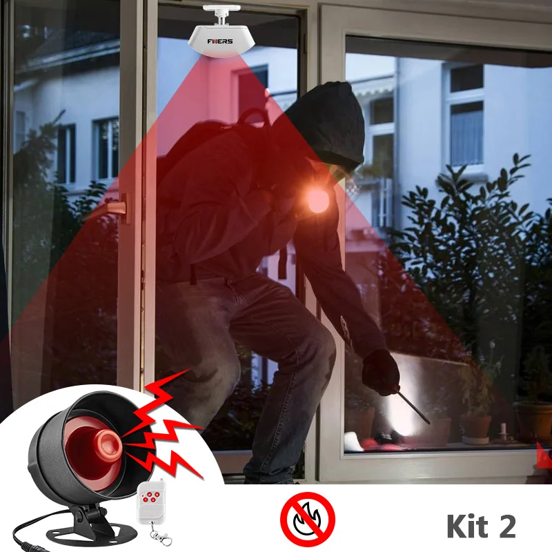 Система сигнализации Fuers сирена динамик громкий звук домашняя сигнализация
