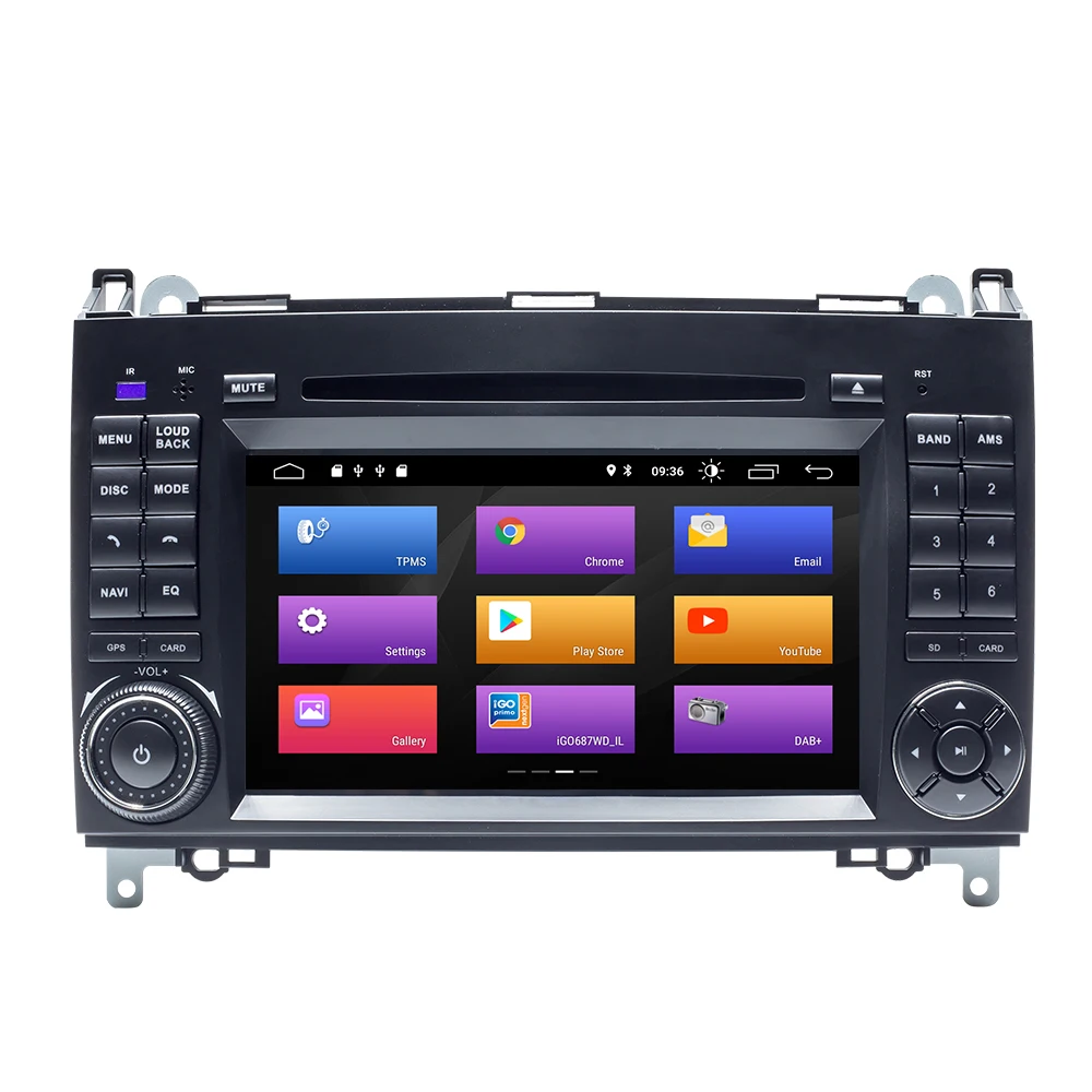 2 Din автомобильное радио GPS Android 9 0 автомобильный dvd-плеер для Mercedes Sprinter Benz B200 Vito W639
