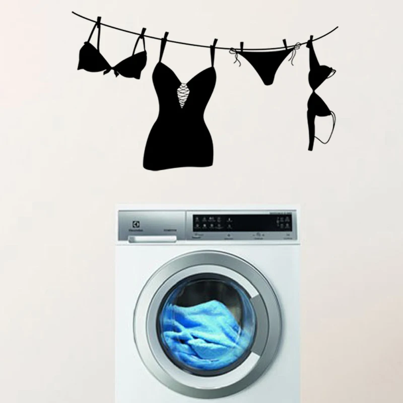 

Creative Laundry Room Bathroom Decoration Vinyl Quote Wall Decal diy Art Mural Removable Wall stickers JG2531