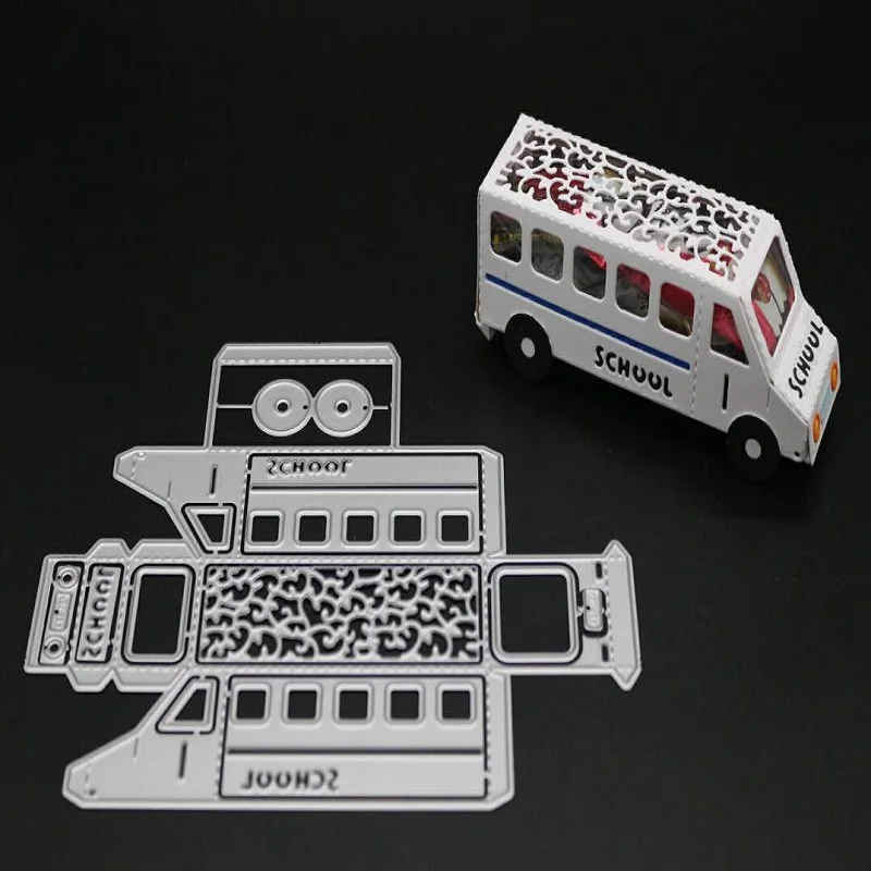 Glita Creatif 1 шт. в форме автобуса металлическая резка Скрапбукинг для изготовления