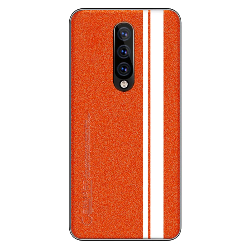 Orange Для Oneplus 7 Pro чехол Модный Роскошный кожаный мягкий защитный ультра тонкий противоударный чехол для Oneplus 7 Pro Чехол Funda - Цвет: Orange