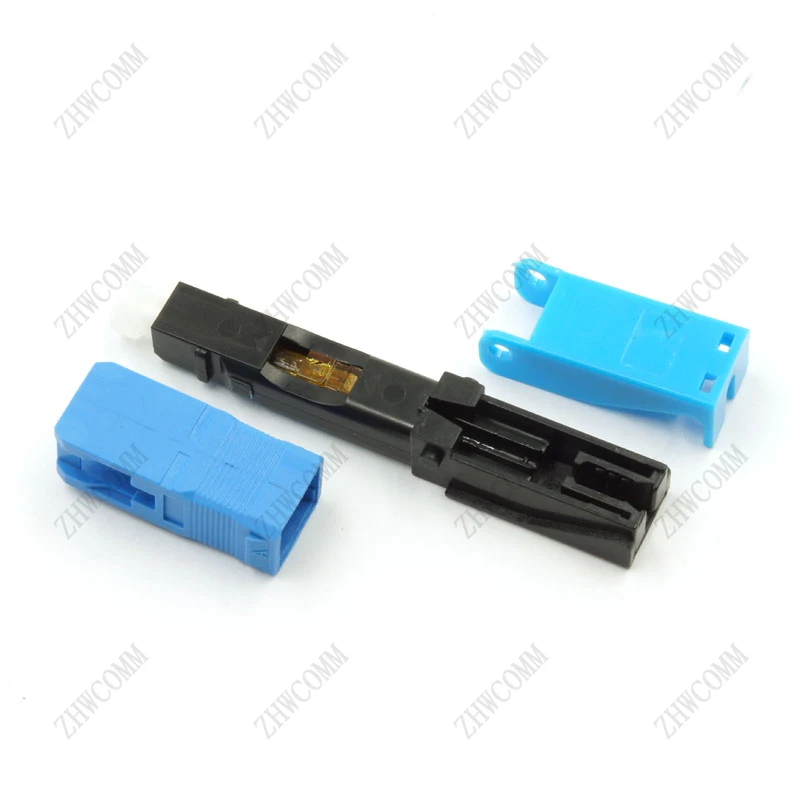 High quality 100PCS SC UPC Fiber Optic Fast Connector FTTH Embedded SM optic quick connector Free Shipping |