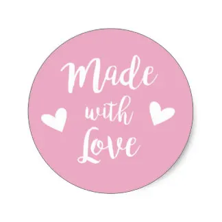 3 8 м сделано с любовью детские розовые белые сердца DIY стикер | Дом - Цена: 963,93 руб. / набор