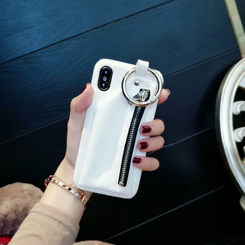 Кожаный чехол кошелек на молнии для iPhone 11 pro X XS Max Xr 8 7 6 6S Plus роскошный брендовый
