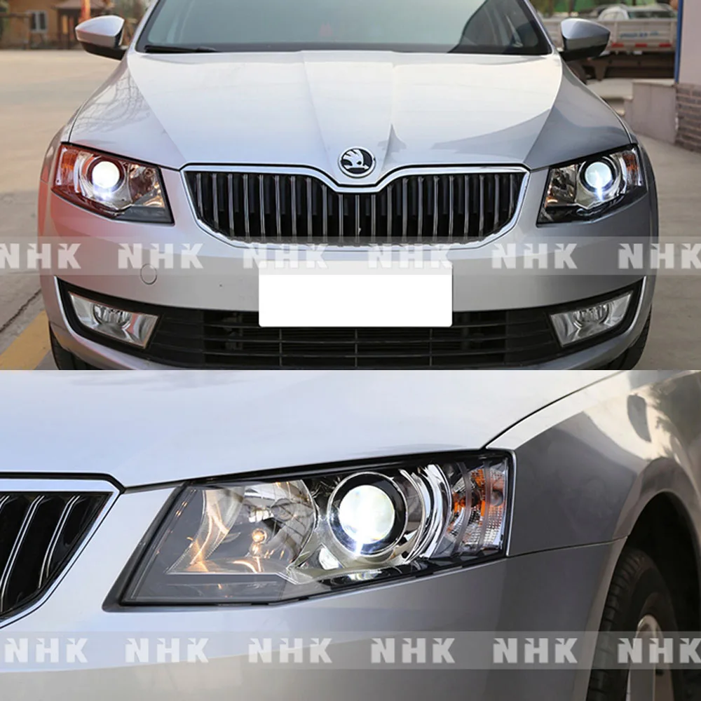Автомобильная фара с высоким вкладышем, обновленная лампа для Skoda New Octavia-, без повреждений, HID, объектив проектора q5 hella5, автомобильная сборка