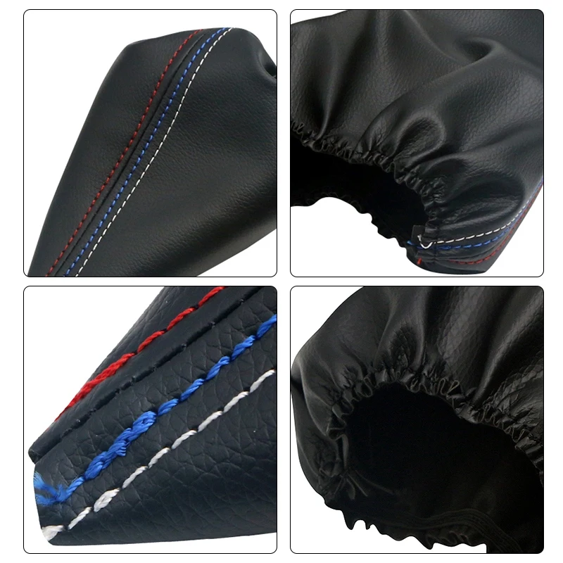 2 Pcs/Set New Car Shift Knob Stick Handbrake Leather Gaiter Boot Cover Case Gear Collar For Bmw 3 Series E36 E46 M3 |