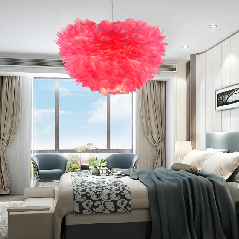 Новый модный Креативный дизайн LED перьевая художественная Люстра для спальни