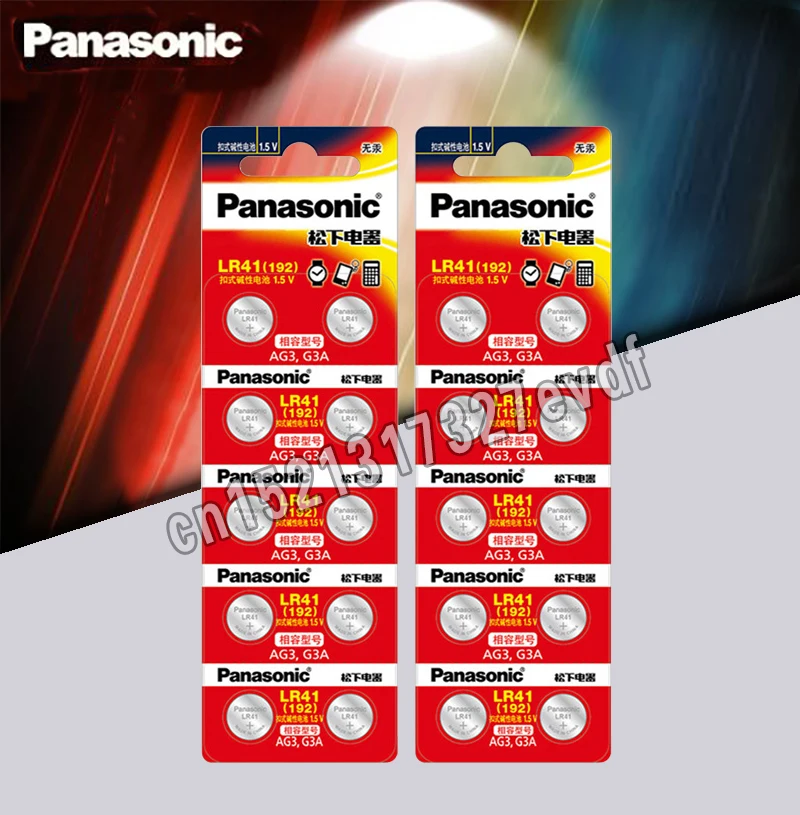 20 штук LR41 аккумуляторы таблеточного типа Panasonic 100% оригинальный SR41 AG3 G3A L736 192 392A
