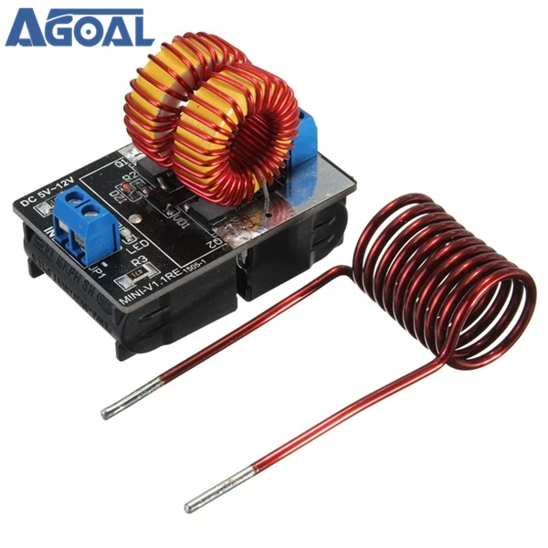5 V-12 V ZVS индукционный низковольтный нагревательный модуль питания с катушкой