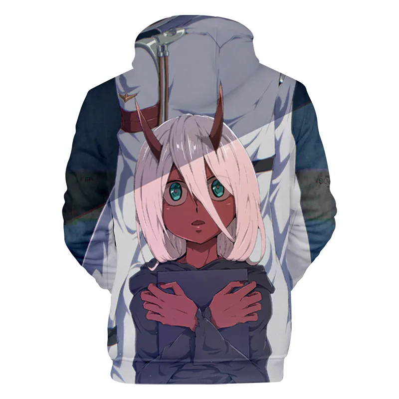 Darling In The Franxx 3D толстовки для мужчин и женщин Аниме Косплей толстовки пара пуловеры для поклонников Harajuku Толстовка Топ Zero Two