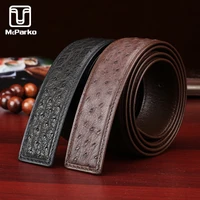 mcparko genuine ostrich leather belt without buckle luxury brand design men belts genuine leather waist belt 2019 new male gift