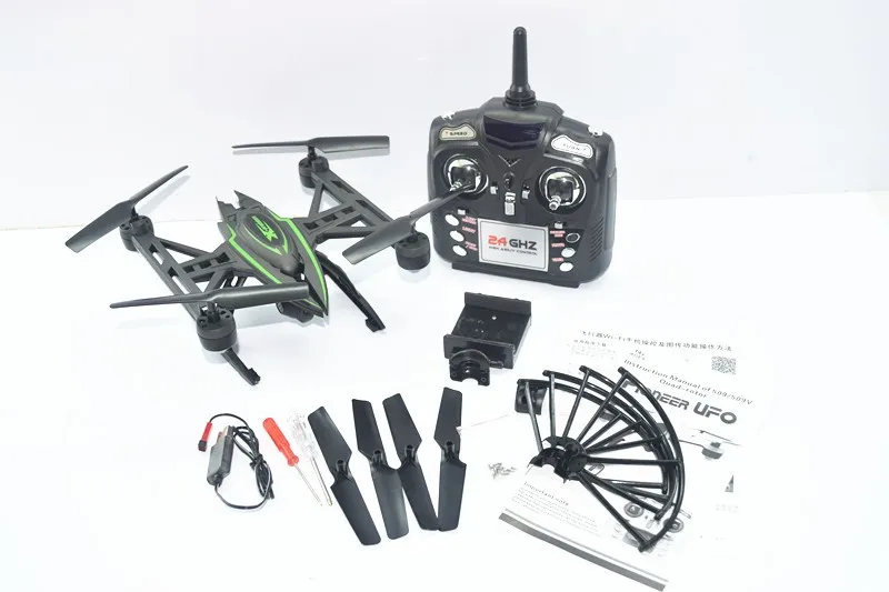 Оригинальный JXD 510W RC Квадрокоптер Дрон 2 4G 4CH 6 осевой гироскоп Wifi FPV вертолет с 0.3MP