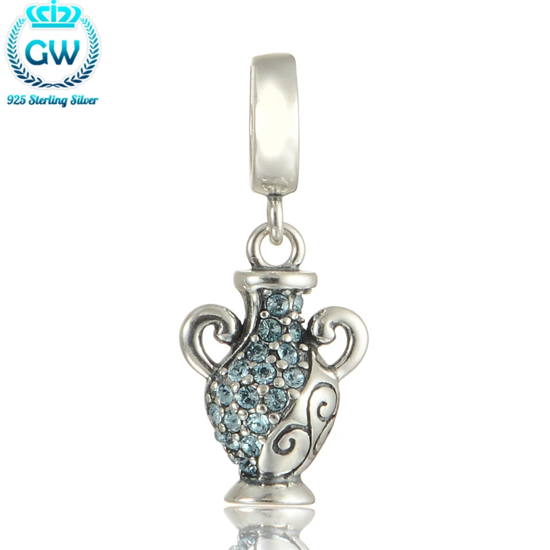 

Plata De Ley 925 Silver Vase Charm Women Jewelery Dijes Para Pulseras Brand Gw Jewellery S333-30
