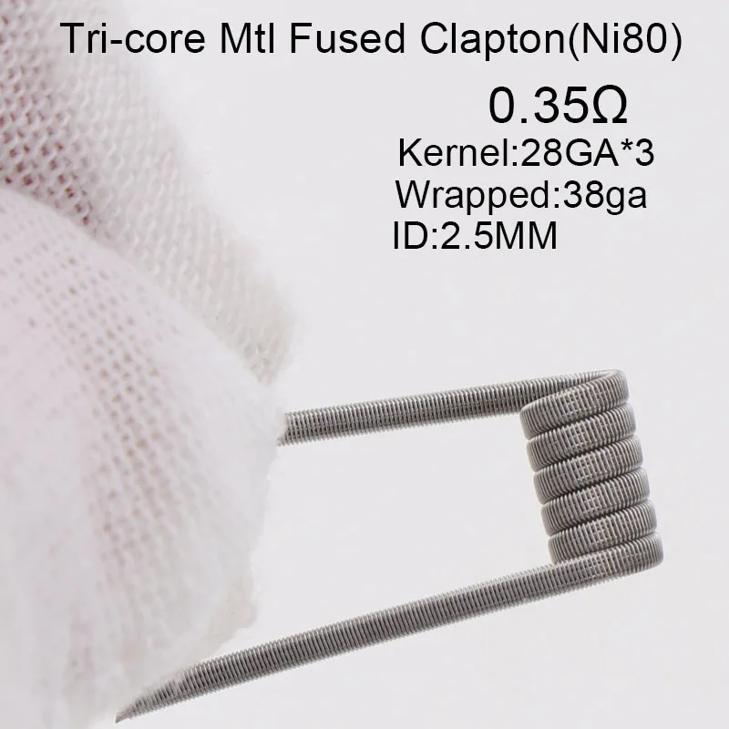 Mtl-3-28-38-ni80 50/100 шт XFKM тончайший MTL Fused Clapton с сопротивлением готовые катушки A1 SS316 Ni80 для MTL вейпер RDA RTA танк-Атомайзеры высокое сопротивление - Цвет: Mtl-3-28-38-ni80