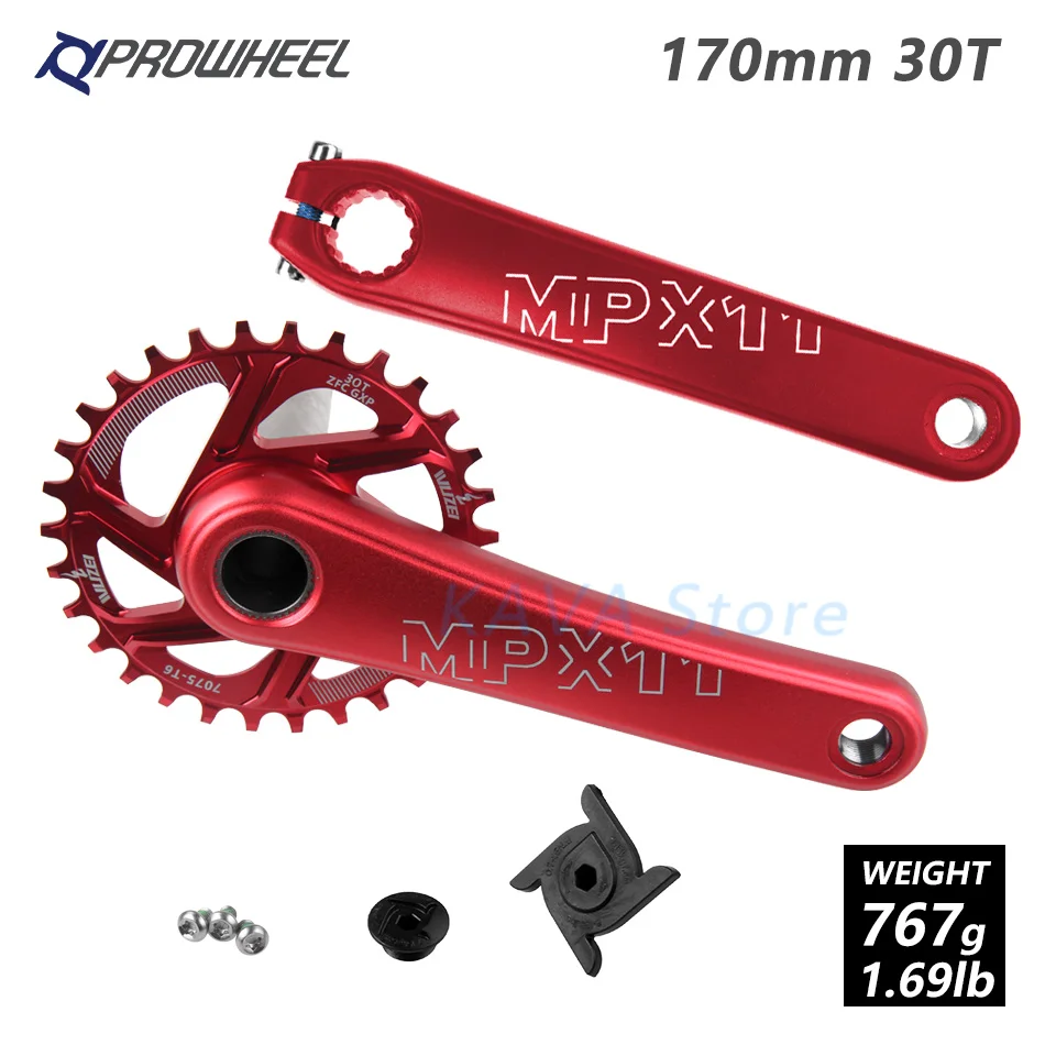 170mm red 30T MTB велосипед кривошипно костюм звездочки 170/175 мм горный велосипед звездочка цепной передачи узкая широкая цепь из колец цепь 30/32/34/36/38T передняя Звездочка для SRAM GXP XX1 X9 модными принтами XO - Цвет: 170mm red 30T
