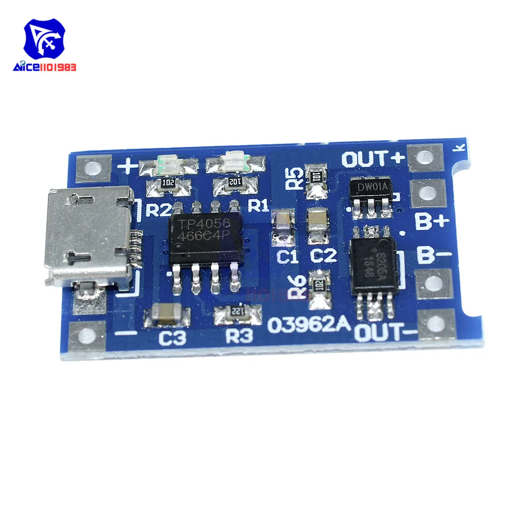 Модуль зарядного устройства для литиевых батарей diymore 5шт./лот Micro USB 5В 1A 18650 TC4056A