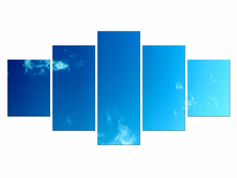 5 шт. высокое качество Современная печать на холсте голубое небо настенная
