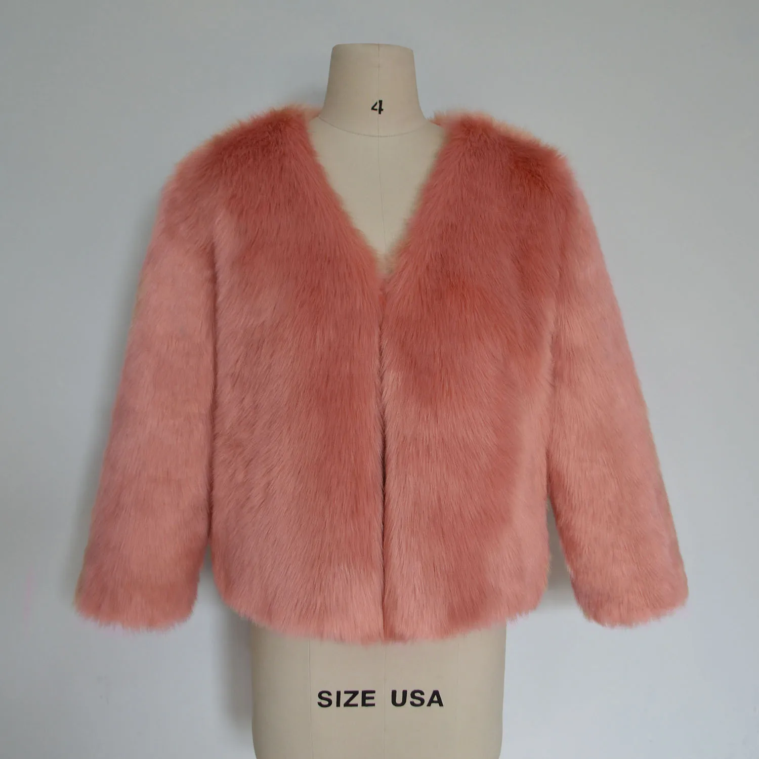 T0676 Europe and America fashion imitation fox fur Coat Autumn &ampWinter Furry Overcoat Women Casual Short Jacket | Женская одежда